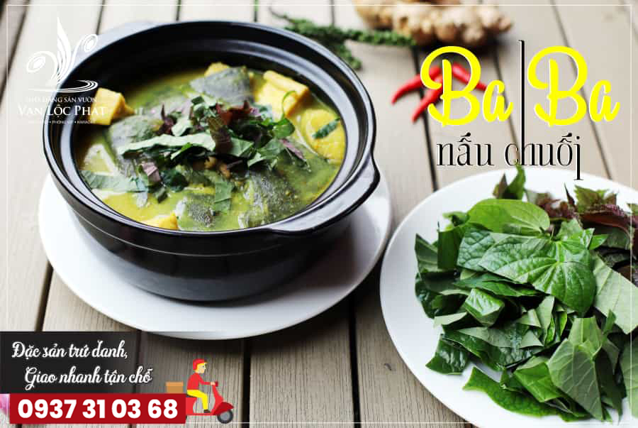 Ba ba nướng muối ớt + ba ba nấu chuối