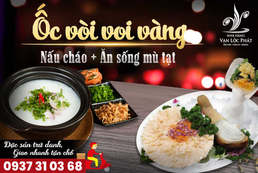Ốc vòi voi vàng 2 món