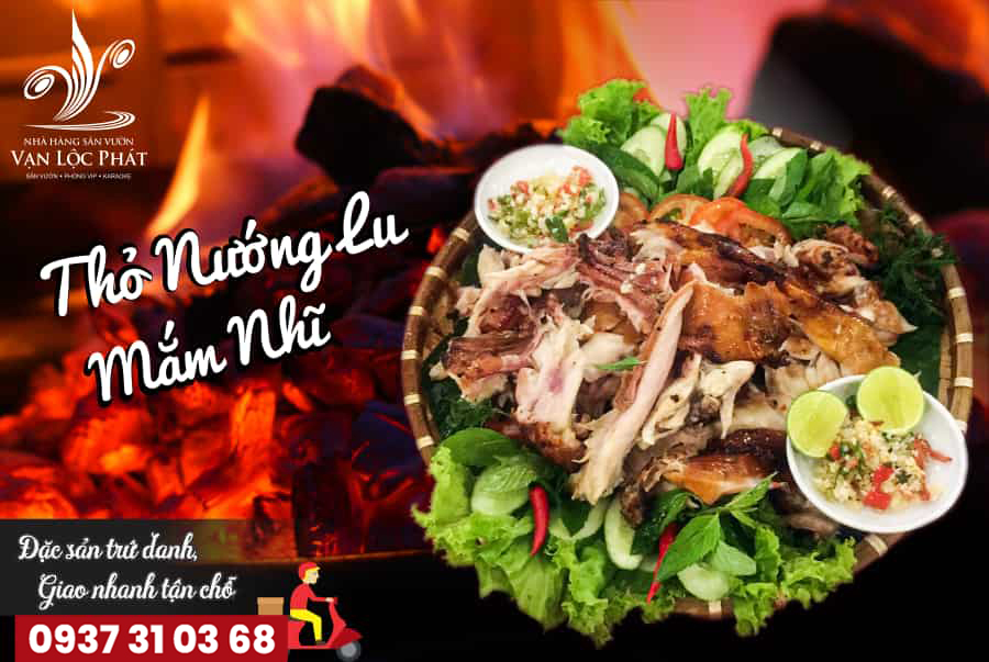 Thỏ nướng lu mắm nhĩ & cari